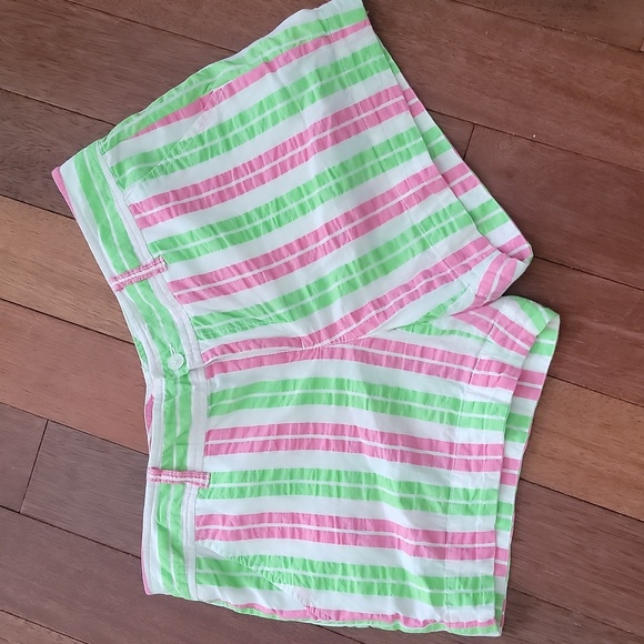 Lilly Pulitzer Originals Women's 8 Shorts Seersucker Cotton - Picture 1 of 7